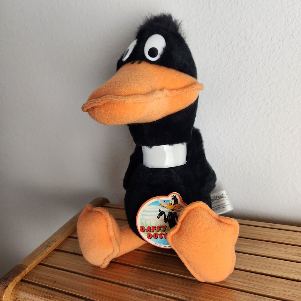Daffy Duck Warner Brothers Looney Tunes 24K‎ Vintage 1993 Plush Toy Stuff Animal